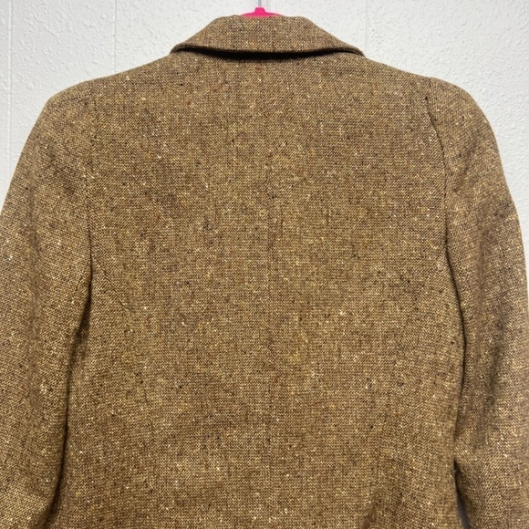 Max Studio Lambswool Blend Tweed Academia School Boy Womens Blazer Jacket Size 4 - Picture 9 of 12